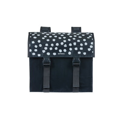 Borsa per biciclette a doppia bicicletta di carico urbano di basilico - verde nero, acqua -retatura, 53L