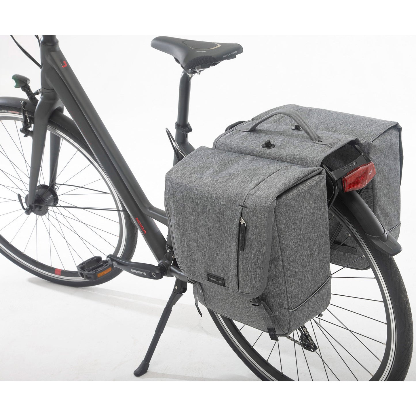 NUOVO LOOXS Nova Double - Borsa per biciclette doppia - Grigio