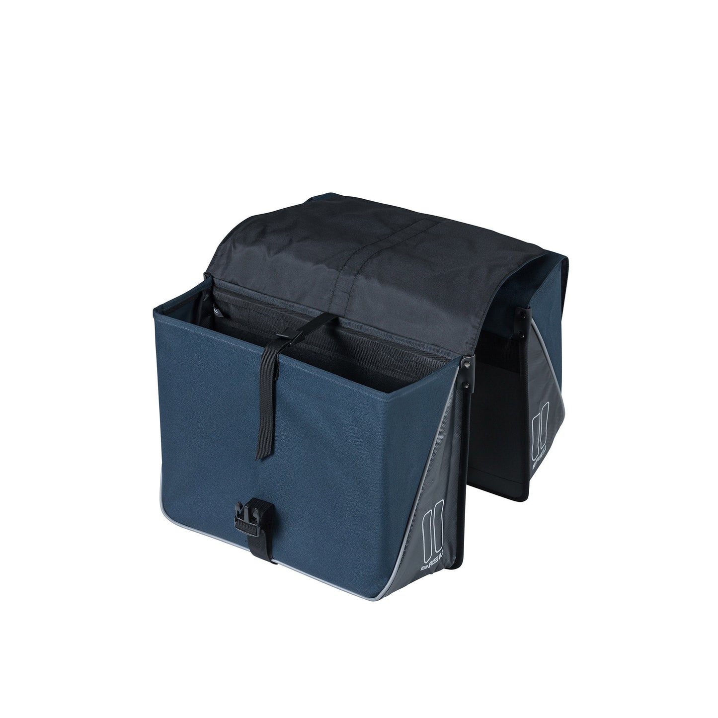 Basil Forte double bicycle bag, water -repellent, navy blue black, 35l
