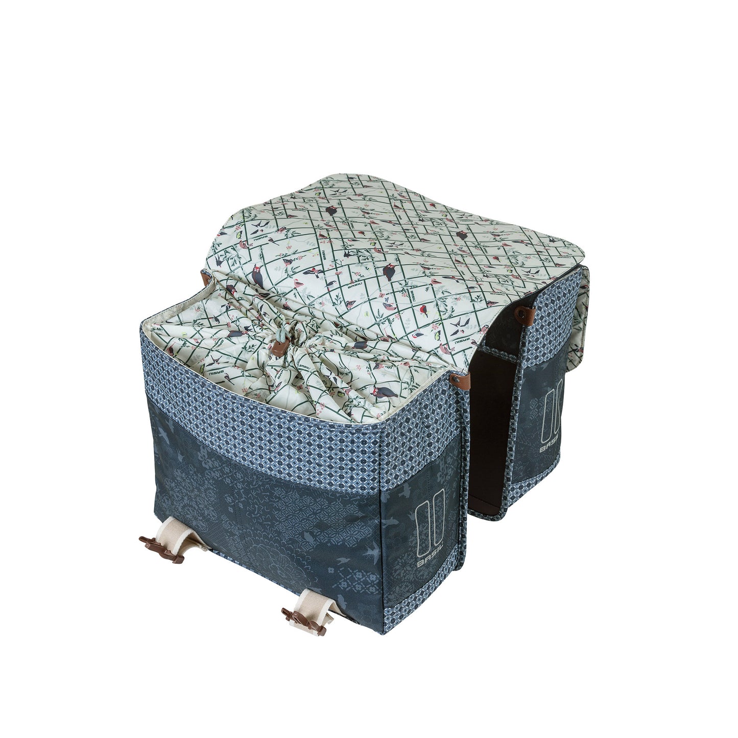 Basil Boheme Double Bicycle Bag - Blue