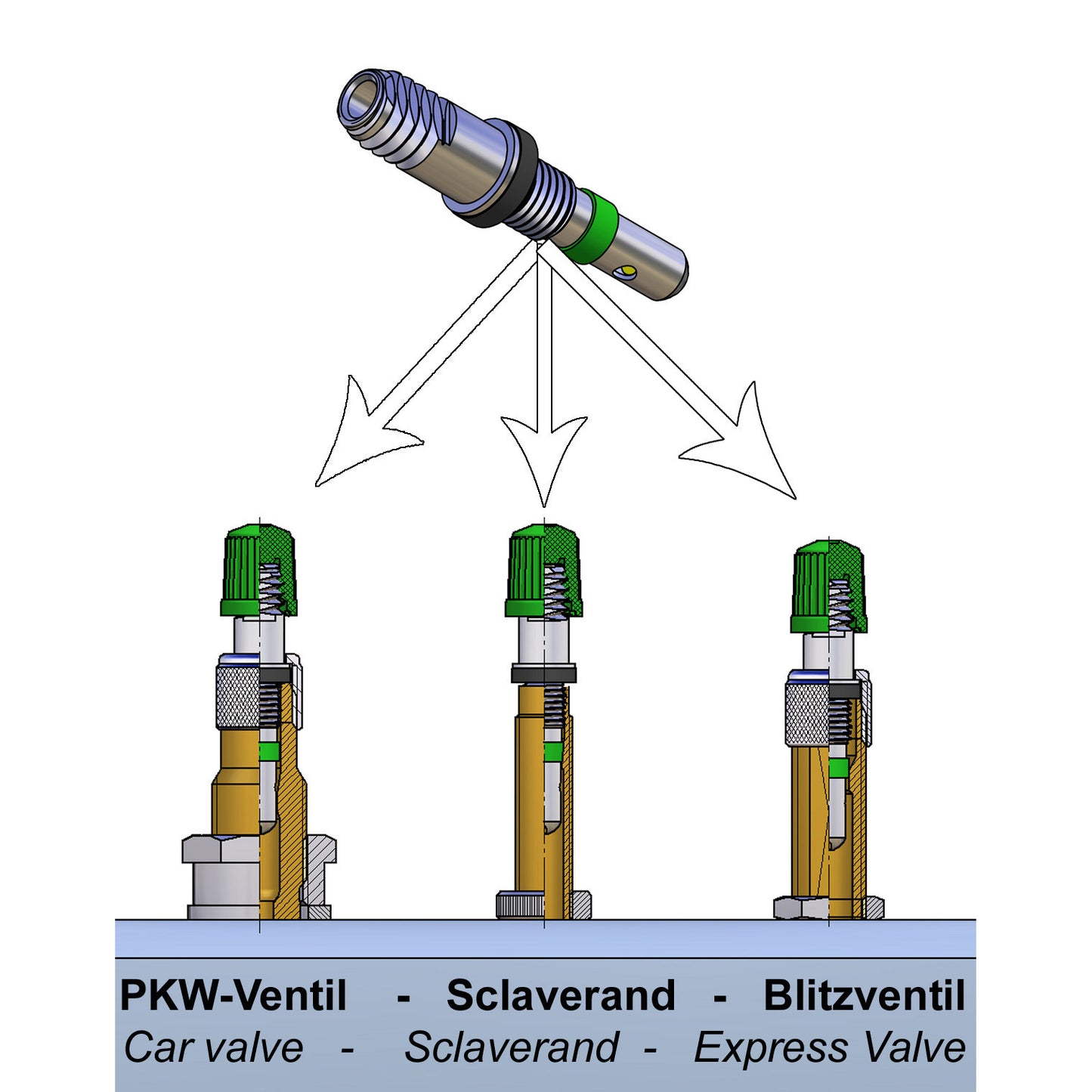 Etiqueta blanca válvula binnen dv hv | Valiel | DV HV | Aluminio