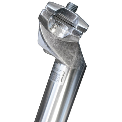 Post di sedili fissi 26,8 x 350 mm in argento in alluminio