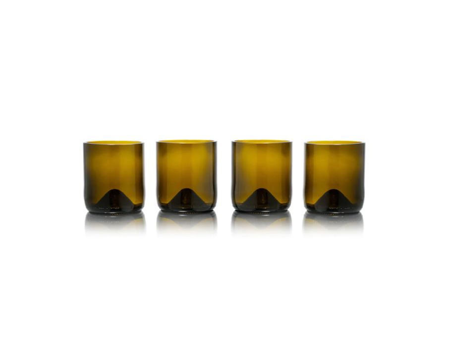 Oliva a 4 pacchetti a 4 pacchetti in vetro rimbotturato rimbotturato