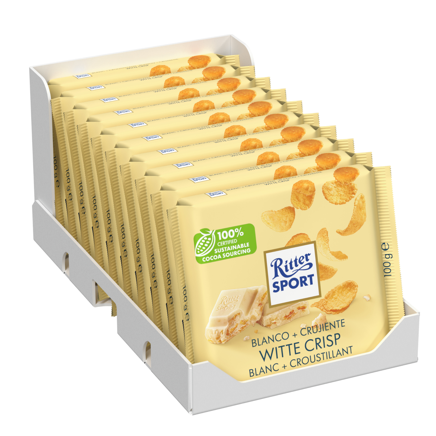 Ritter sport bianco croccante (10x 100gr)