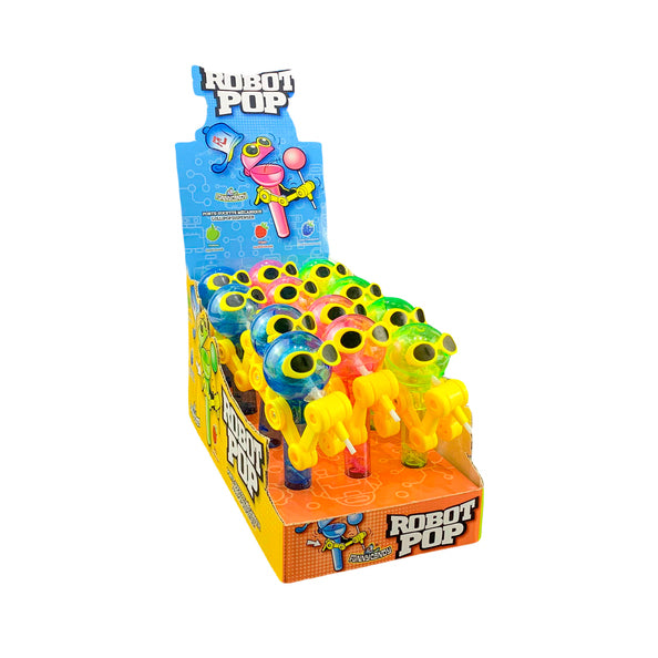 Divertida piruleta de caramelo hombre robot (12x10gr)