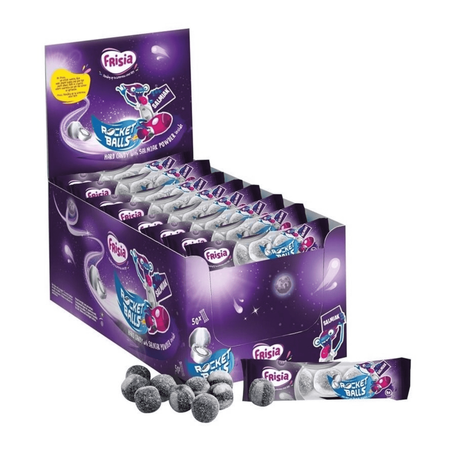 Frisia rocket balls salmiak kogels (50x 5-pack)