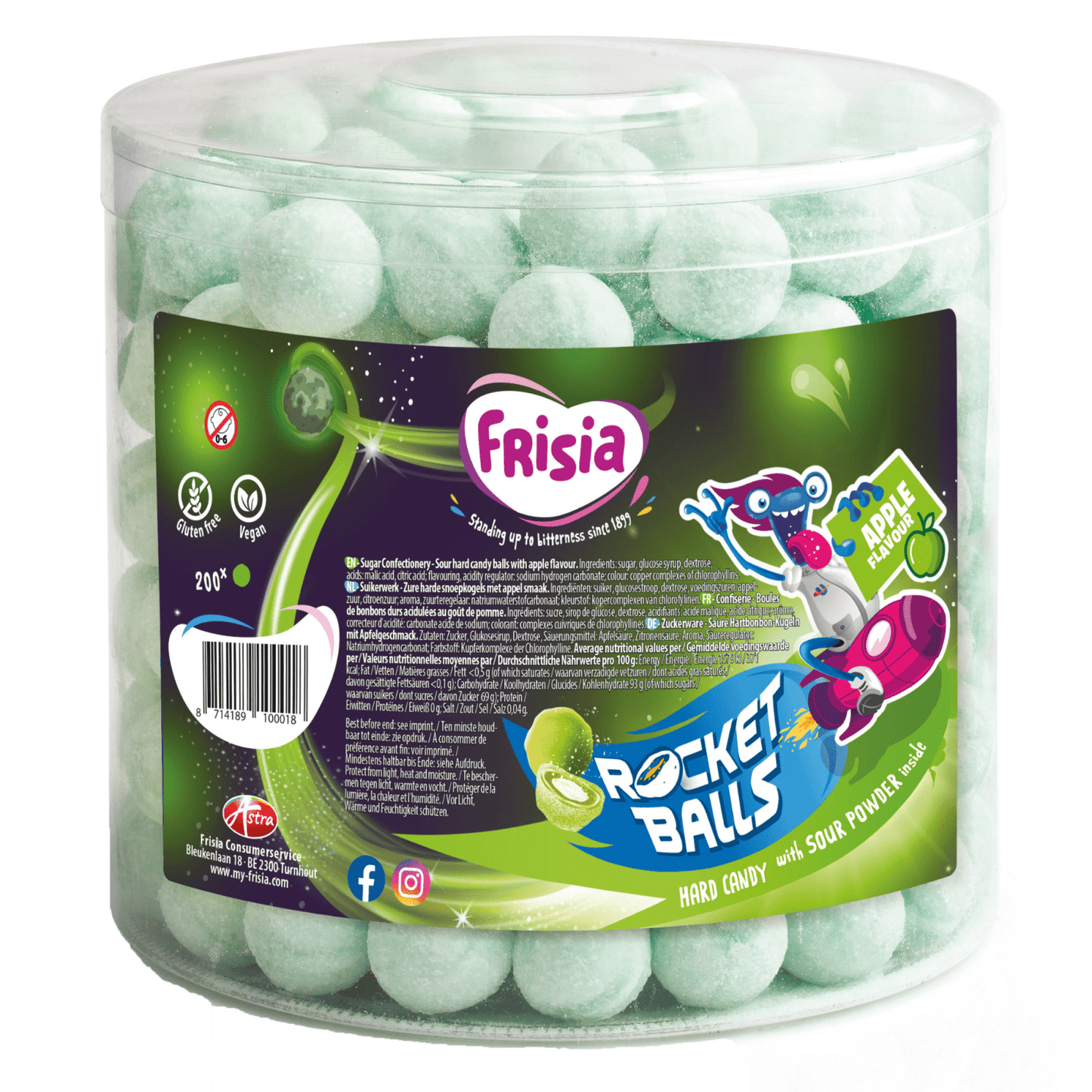 Frisia bolas de rúcula bolas agrias manzana (200 piezas)