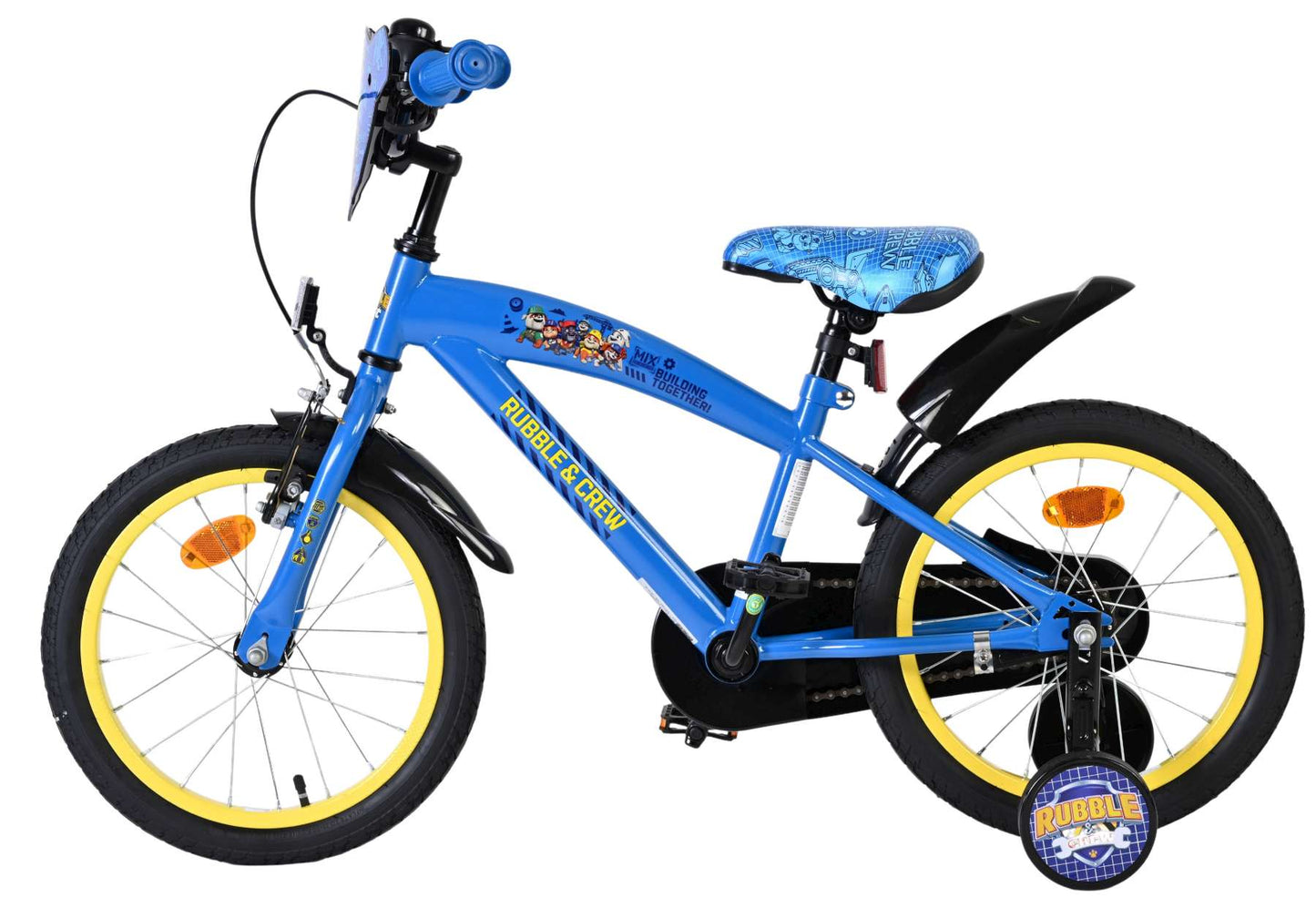 Bicicleta para niños Rubble Crew - chicos - 16 pulgadas - azul