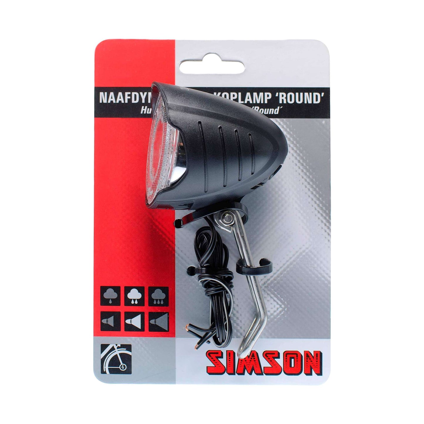 Faro rotondo hub dinamo 7 Lux LED NERO