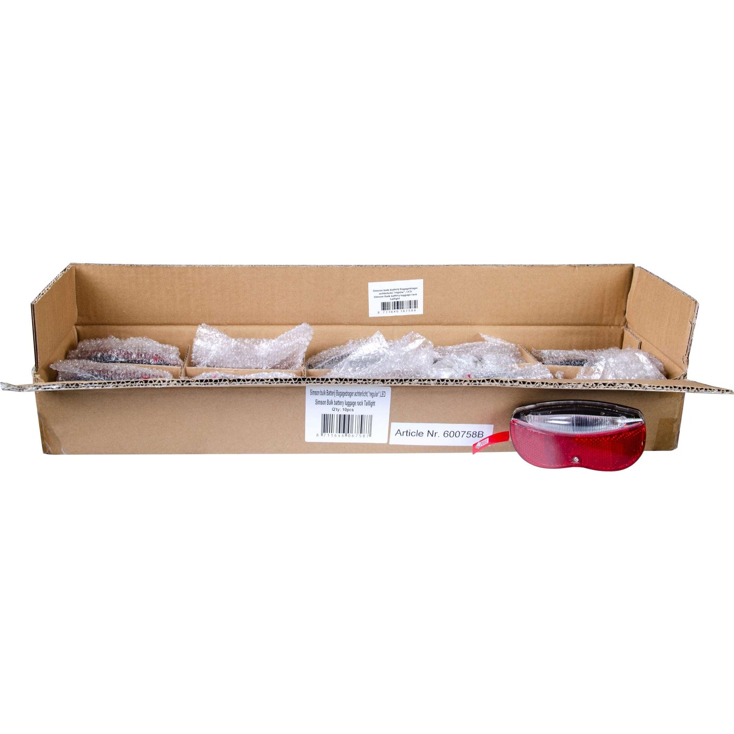 Luz de portador de equipaje de batería 'regular' (10