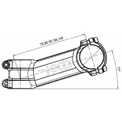 Deda DEDA cresta Zero 100mm BOB aluminio 73-17gr. OEM de 31,7 mm