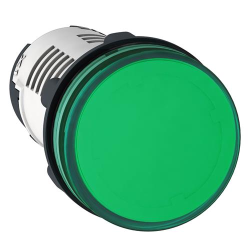 Lámpara de señal de lente Harmony suelta redonda verde | 10 piezas