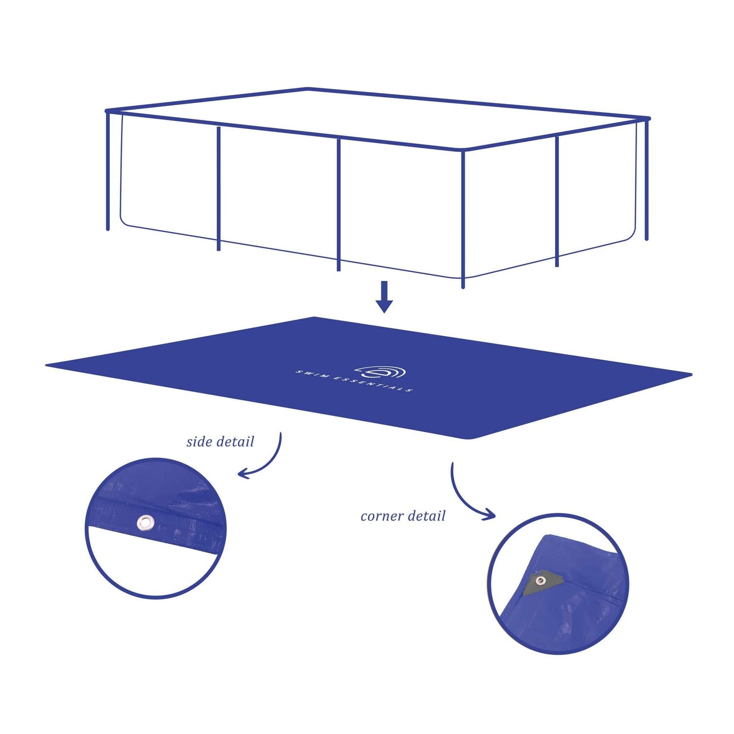 Eleganza | Piscina blu scuro blu 260x160 cm