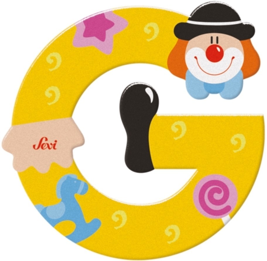 Sevi letra payaso g: 10 cm (81743)