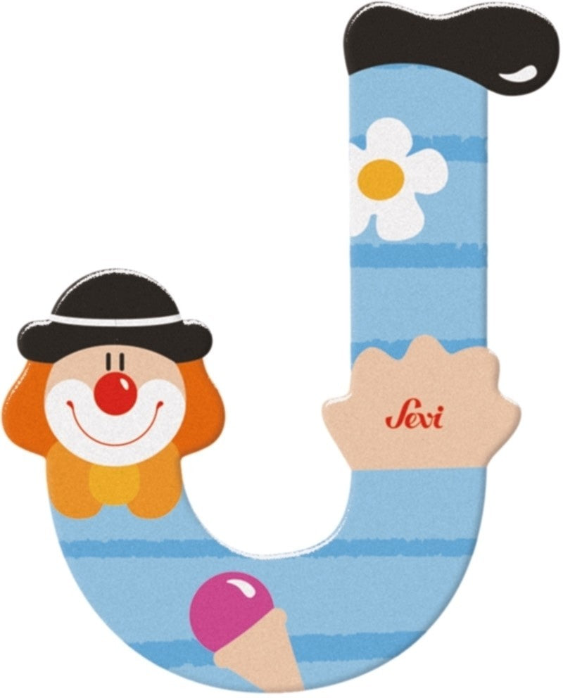 Sevi letra payaso j: 10 cm (81746)