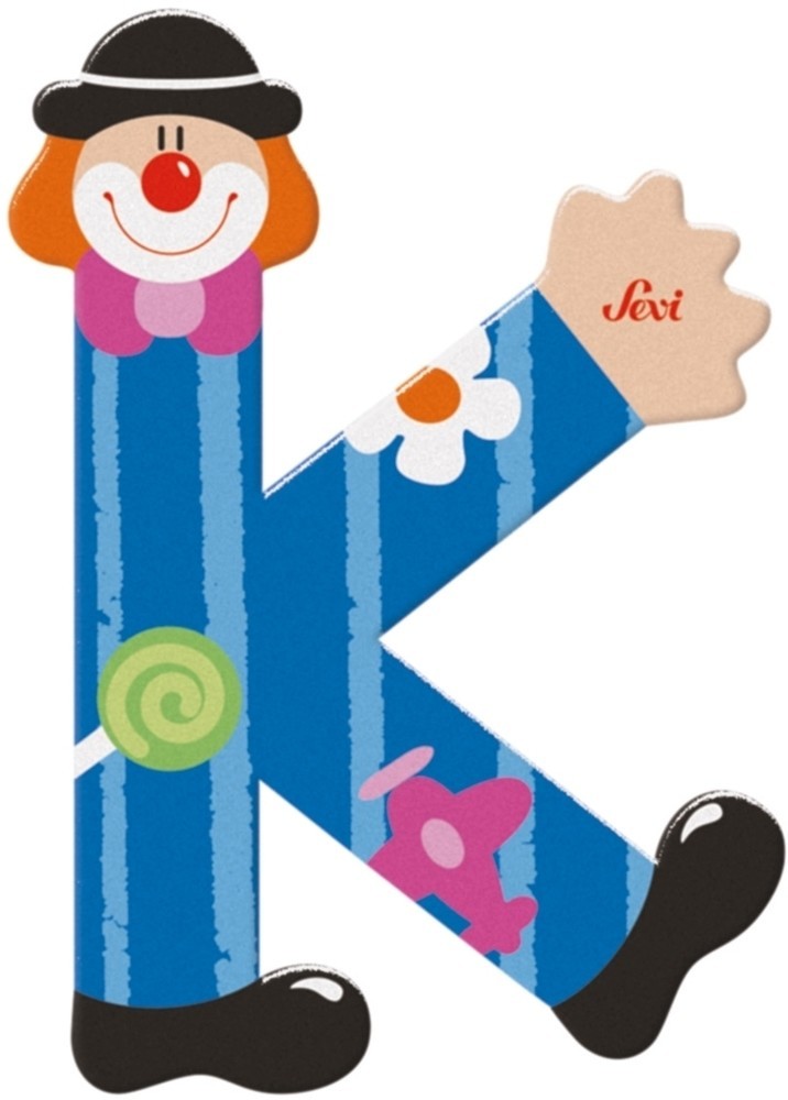 Sevi letra payaso k: 10 cm (81747)