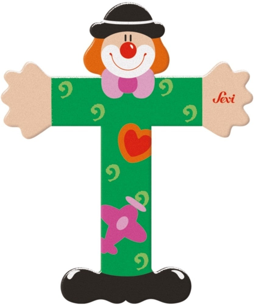 Sevi letra payaso t: 10 cm (81756)