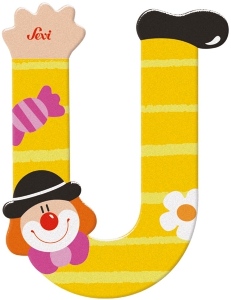 Sevi lettera clown u: 10 cm (81757)
