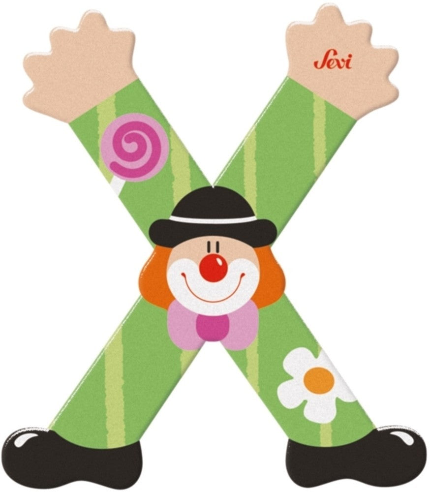 Sevi letra payaso x: 10 cm (81760)