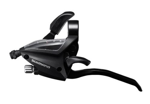 Verestel de Shimano (izquierda) con palanca de freno 3 velocidades ST-EF500-4 4 dedos negros