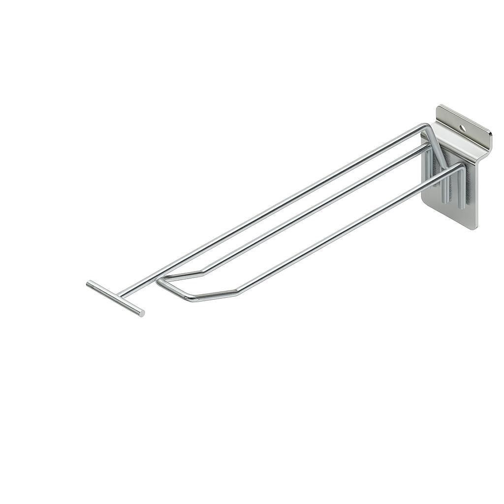 Slat hook double d. 200 mm ø4 con pendente zincato lucido