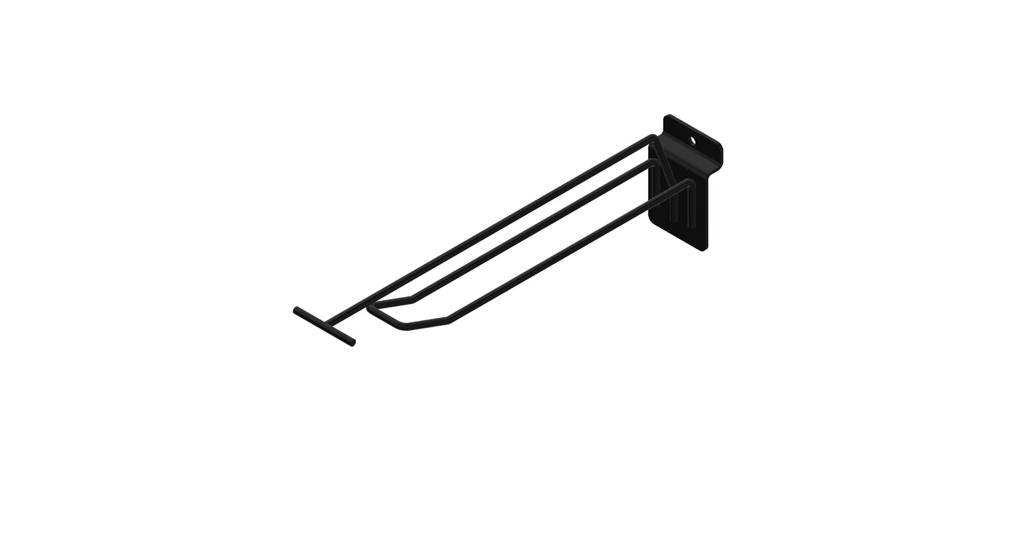 Gancio per doghe doppio d. 200 mm ø4 con sospensione nera
