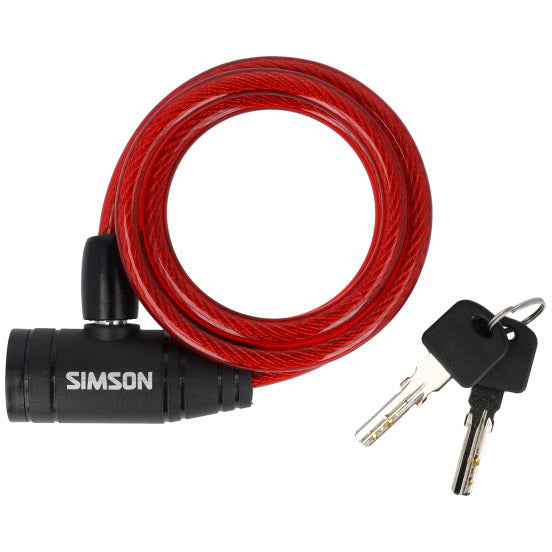 Lucchetto con cavo a spirale Simson per bambini 8 mm x 90 cm