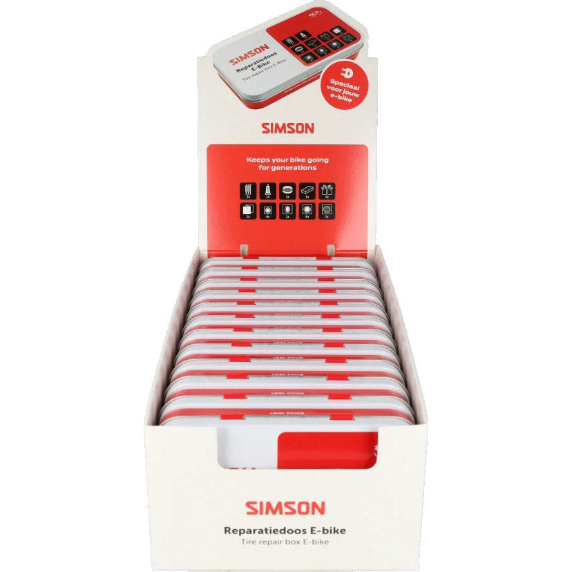Caja de reparación de bicicletas eléctricas Simson (12 piezas)