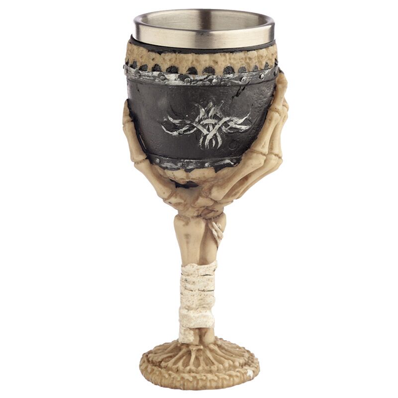 Calice decorativo del braccio scheletro