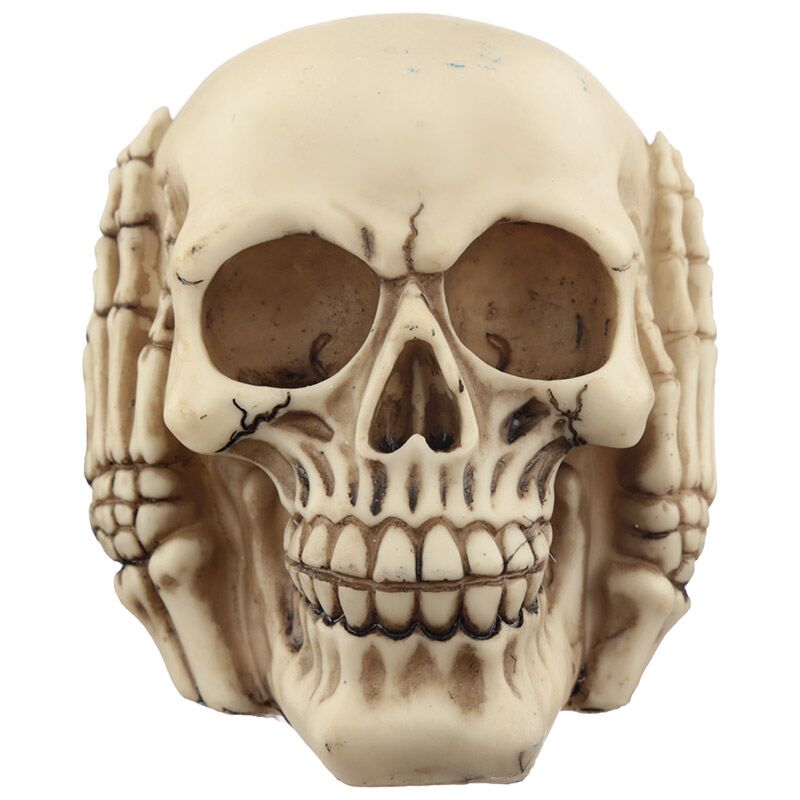 Conjunto de 3 calaveras escuchar accesorio de hogar silencioso