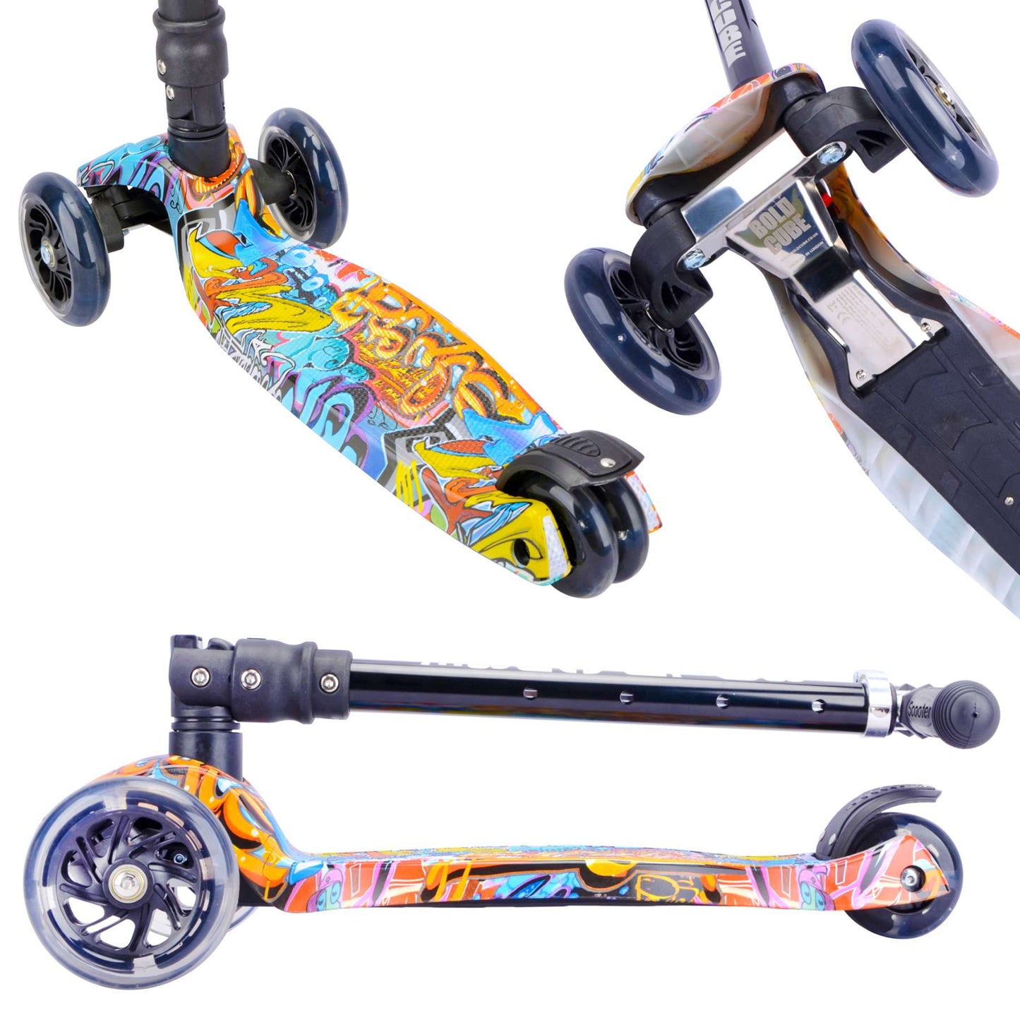 Boldcube grande scooter a tre ruote - graffiti