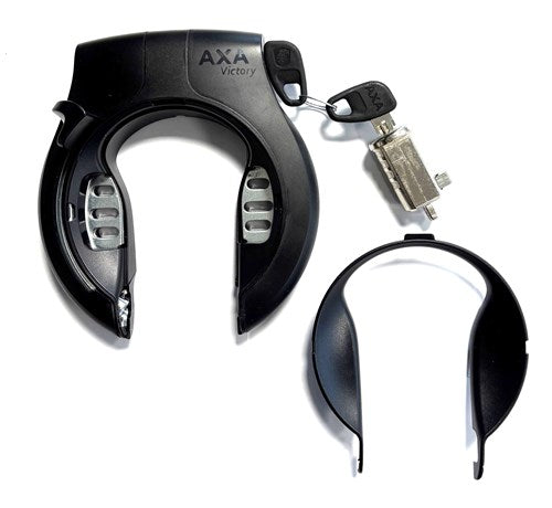 Cerradura de anillo Axa Victory negro mate (+ cerradura de batería)