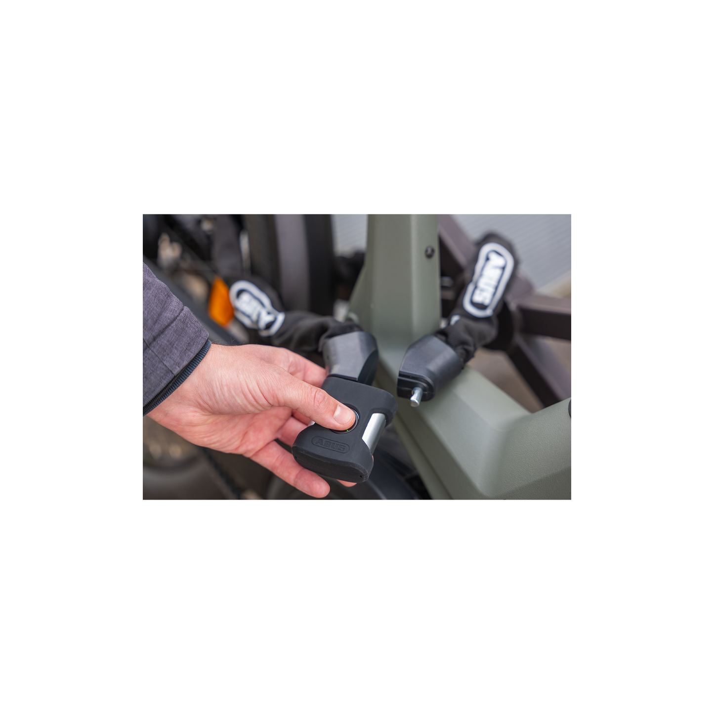 Abus de la cadena Lock Yardo Huella dactilar 7807FP 85 Negro