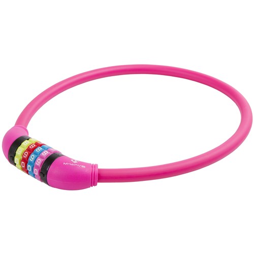 M-onda M-Wave Número de cable Lock Silicone Pink 65cm12 mm