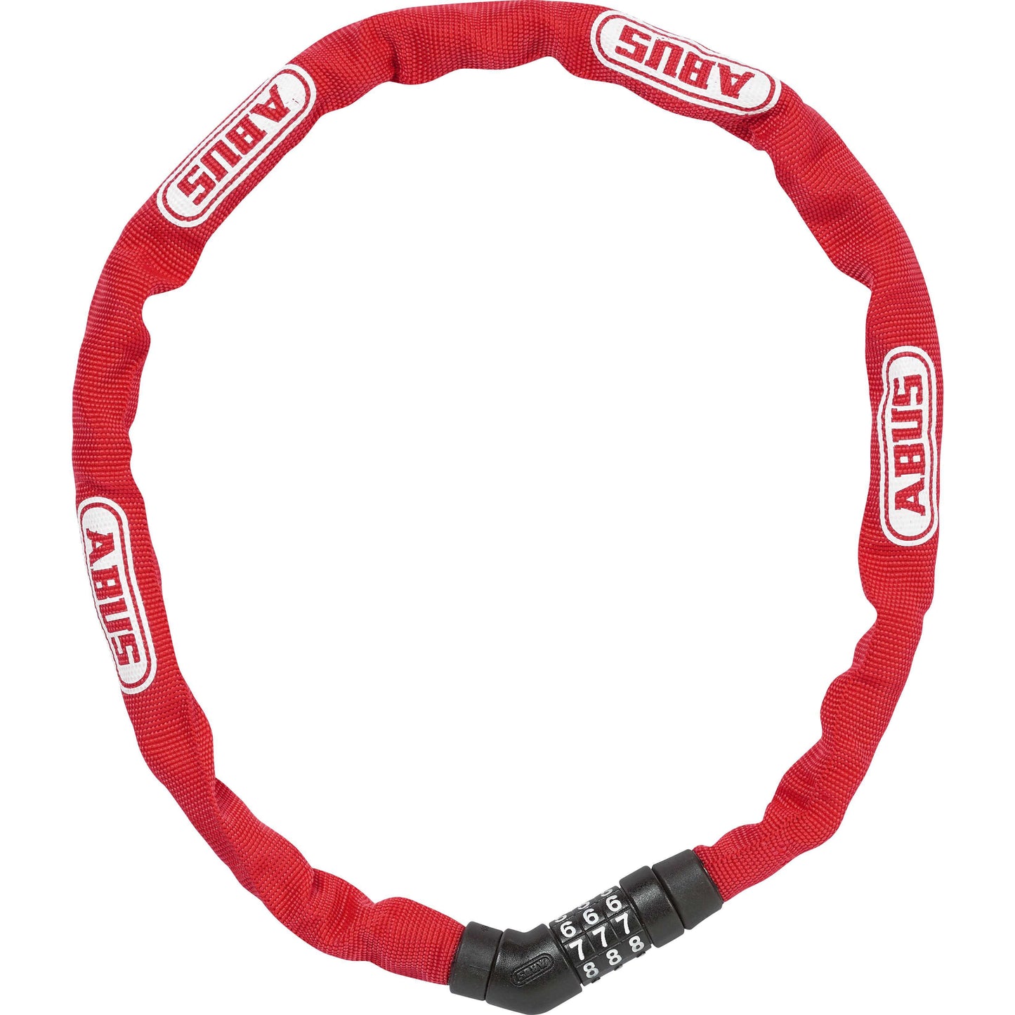 Bloqueo de cadena de grado de abus 4804C 75 - Rojo, 4 mm - 75 cm - Bicicleta