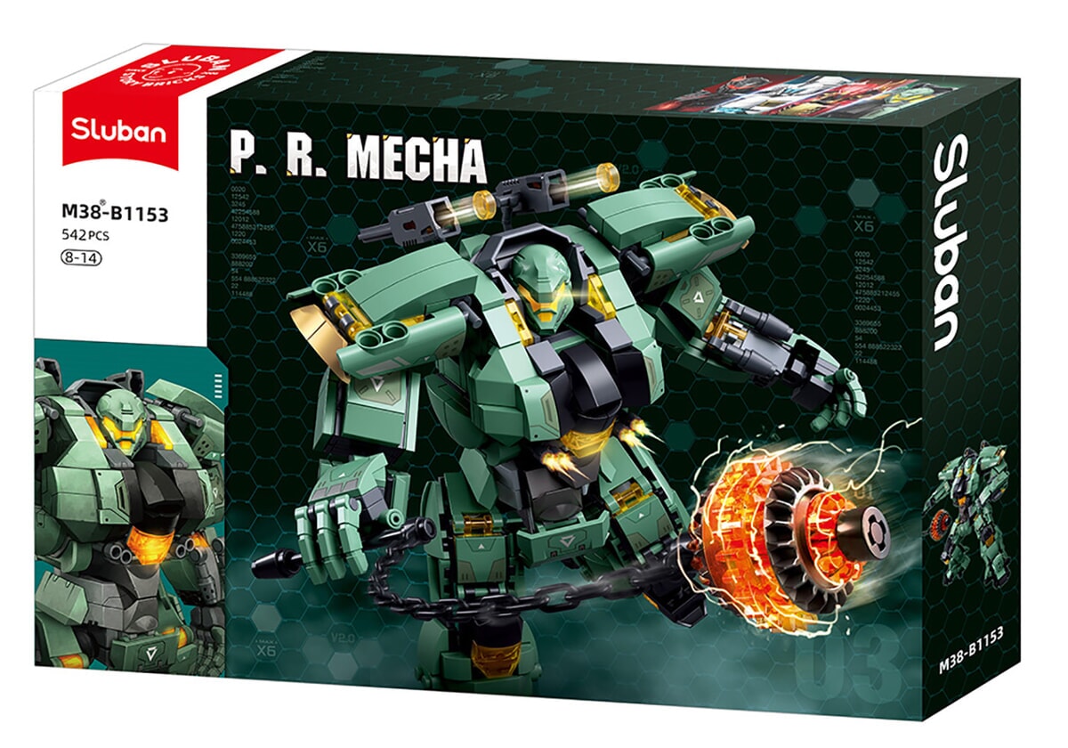 Sluban p.r. mecha verde nero (m38-b1153)