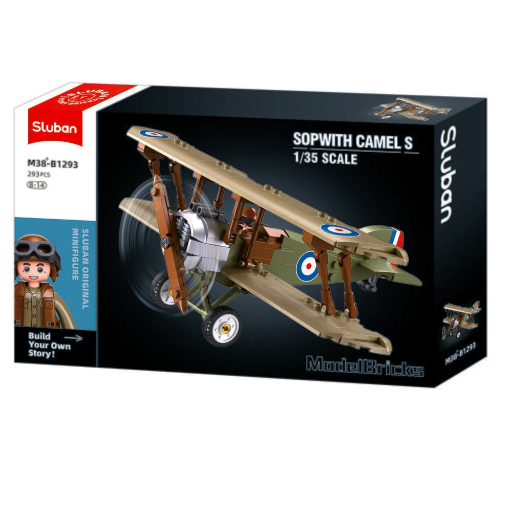 Sluban modelbricks aereo da caccia sopwith camel s 1 35 (m38-b1293)