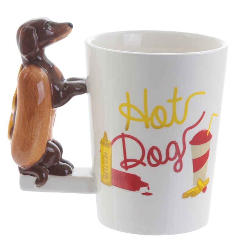 Sausage Dog Hot Dog - Ta taza de cerámica formada