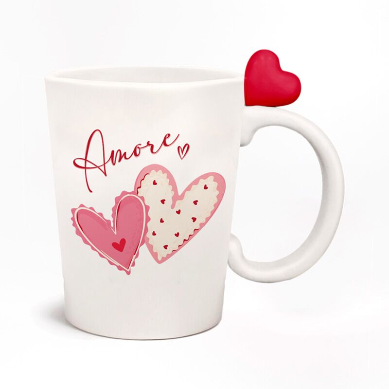 Tazza in ceramica con manico a forma di cervo Amore