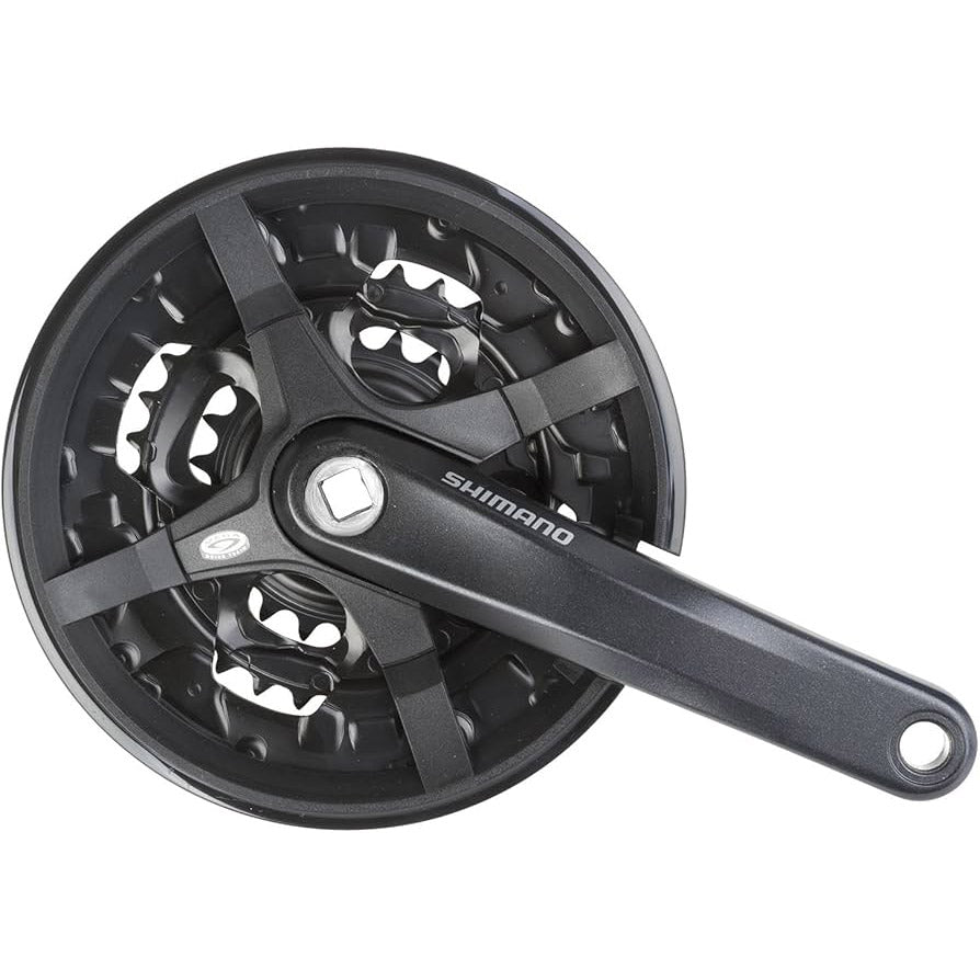 Cranket Shimano 9V 22 32 44T Borde de cadena 175 mm negro