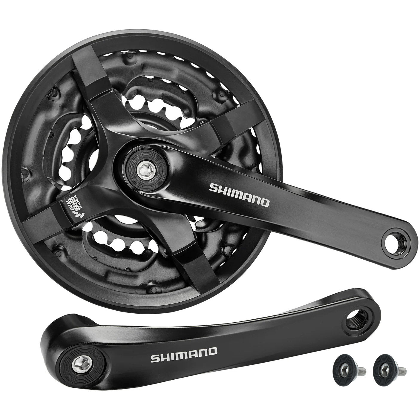 Platos y bielas Shimano tourney 6 7 8v 24 34 42t 170mm negro oem