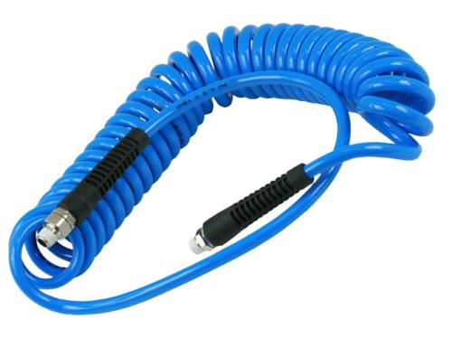 Tubo spiralato PU 6,5x10 1 4 filetto maschio 7,5 m blu