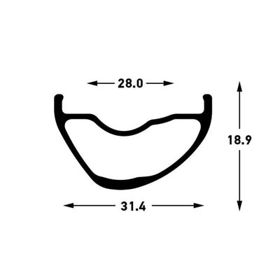 Cerchio Stan's Arch MK4 - 29'' - 32 fori - nero grigio