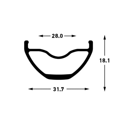 Cerchio Stan's Stan's Arch S2 - 29'' - 32 ore - nero grigio