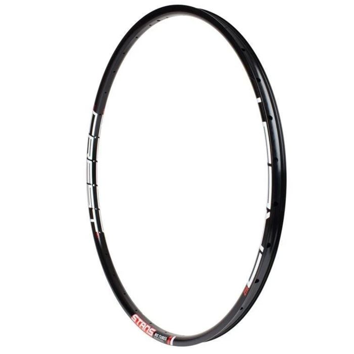 Llanta Stan's crest mk3 - 27,5'' - 28 radios - negro blanco rojo