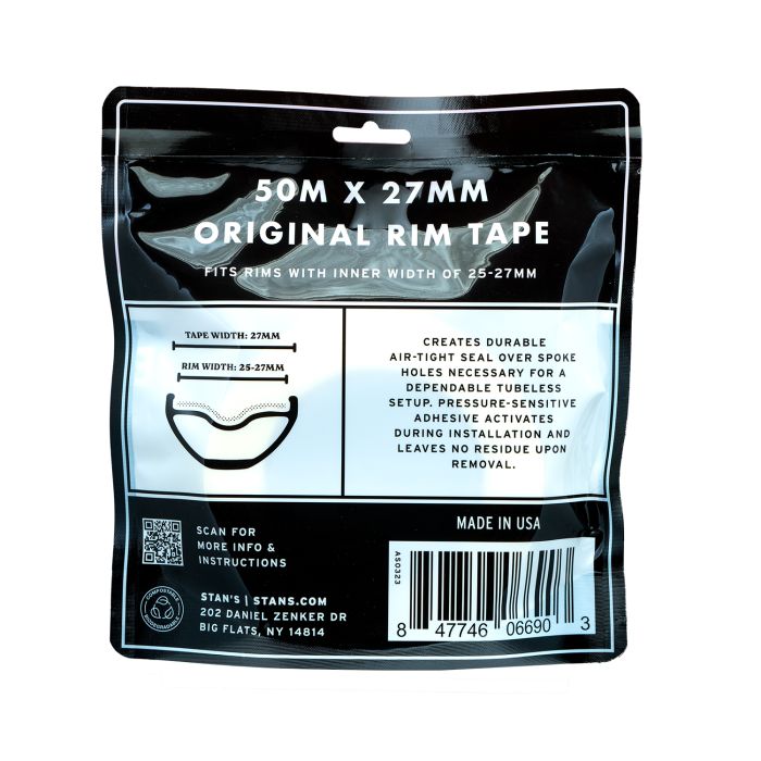 Nastro per cerchioni di Stan (50 m) - 27 mm