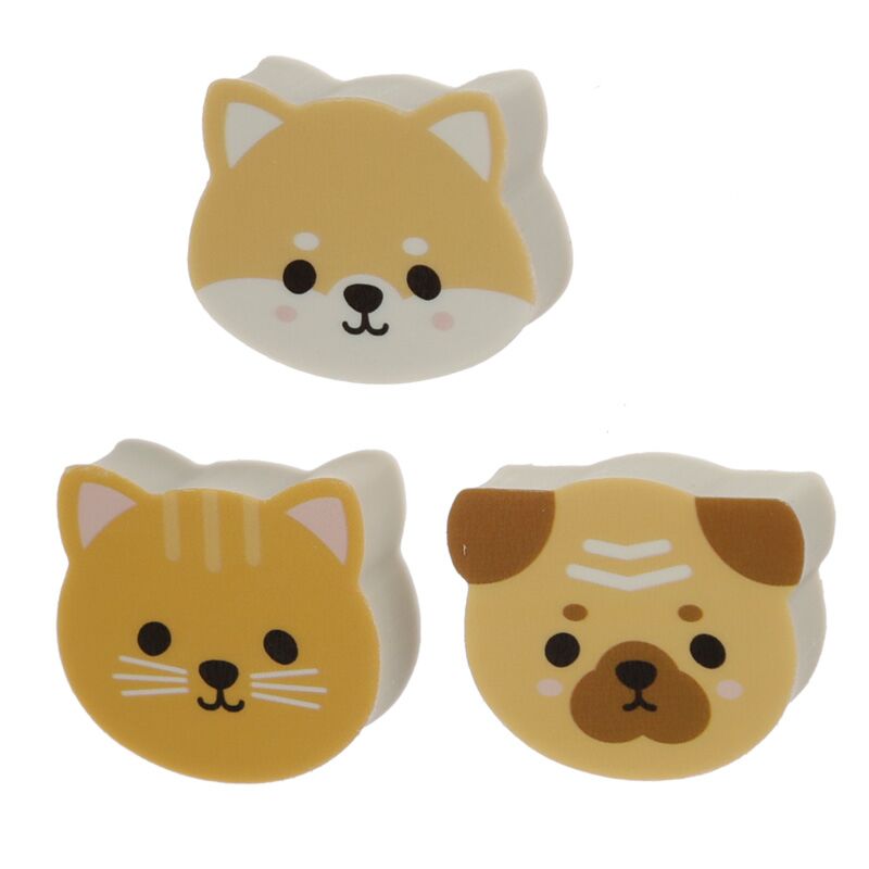 Set di 3 adoramali pug kat shiba inu gummen