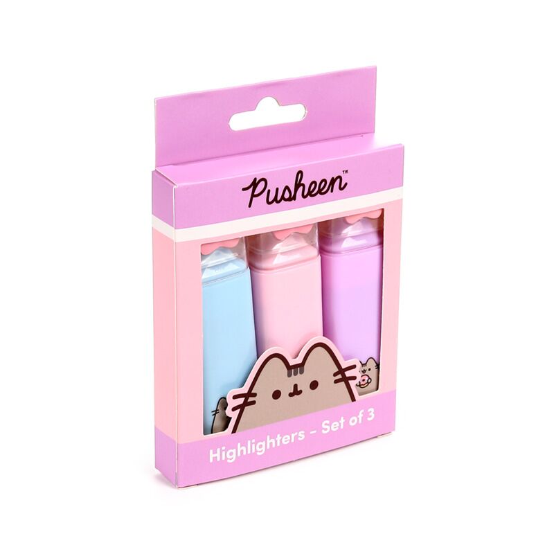 Set de 3 resaltadores de gorra Pusheen el gato