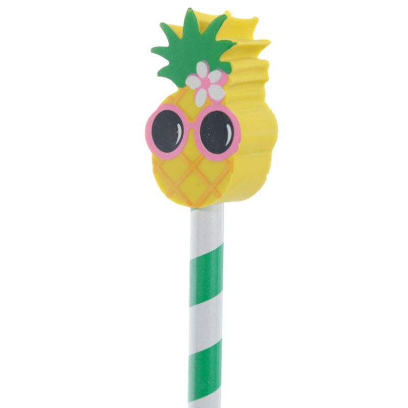 Fenicottero e ananas - matita di gomma