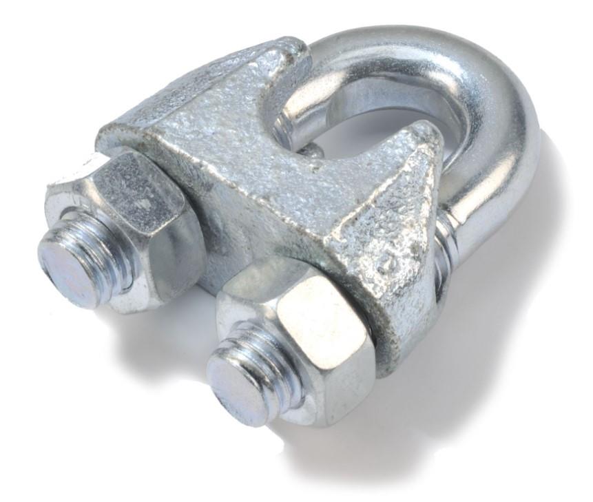 Abrazadera para cable de acero 16mm galvanizado